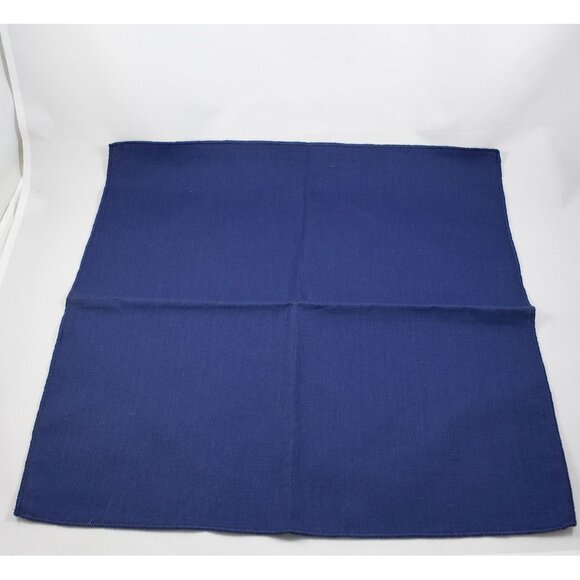 Vintage Dark Blue Textured Fabric Dinner Napkins Set of 4 19"x19" - Picture 3 of 3